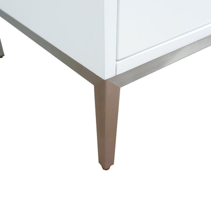 60" Double vanity in White finish cabinet only