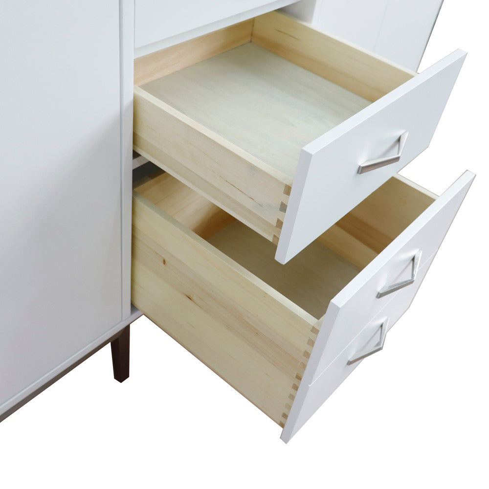 60" Double vanity in White finish cabinet only