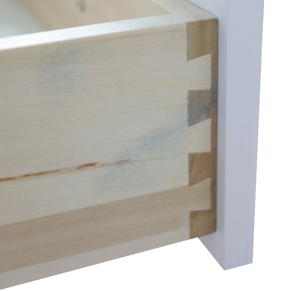 60" Double vanity in White finish cabinet only