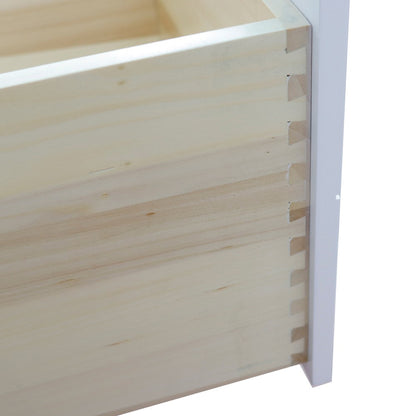 60" Double vanity in White finish cabinet only