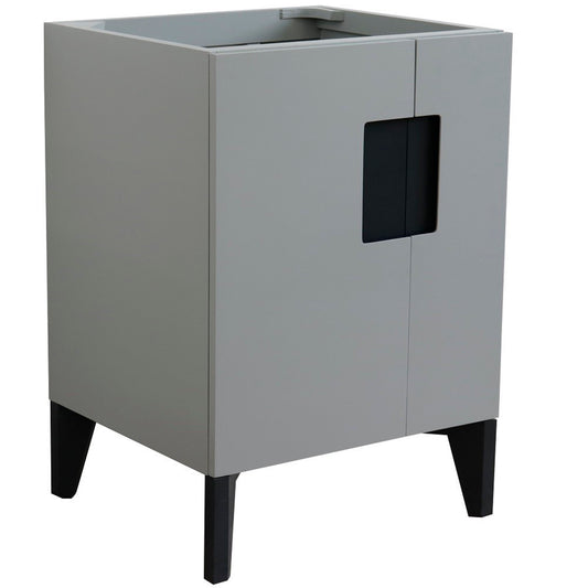 24" Single sink vanity in Light Gray finish cabinet only