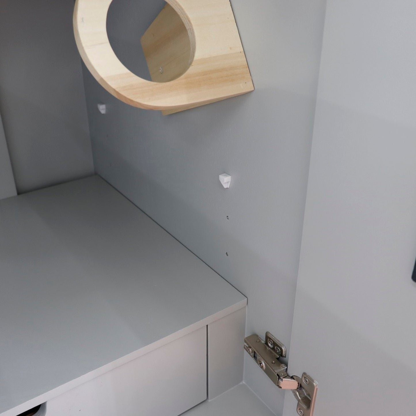 24" Single sink vanity in Light Gray finish cabinet only