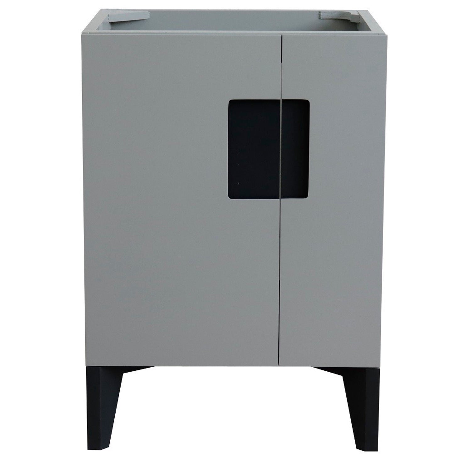 24" Single sink vanity in Light Gray finish cabinet only