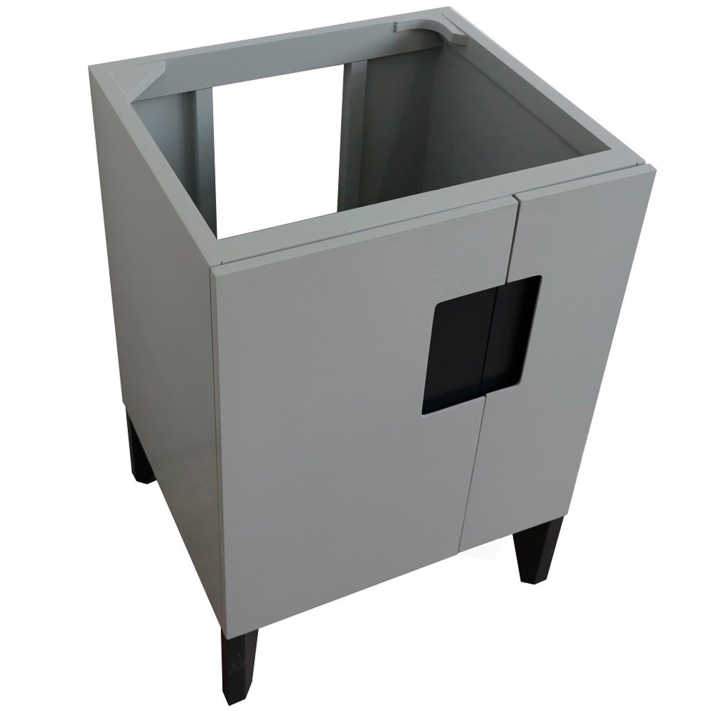 24" Single sink vanity in Light Gray finish cabinet only