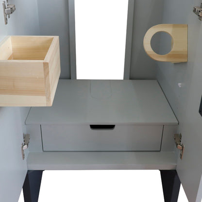 24" Single sink vanity in Light Gray finish cabinet only