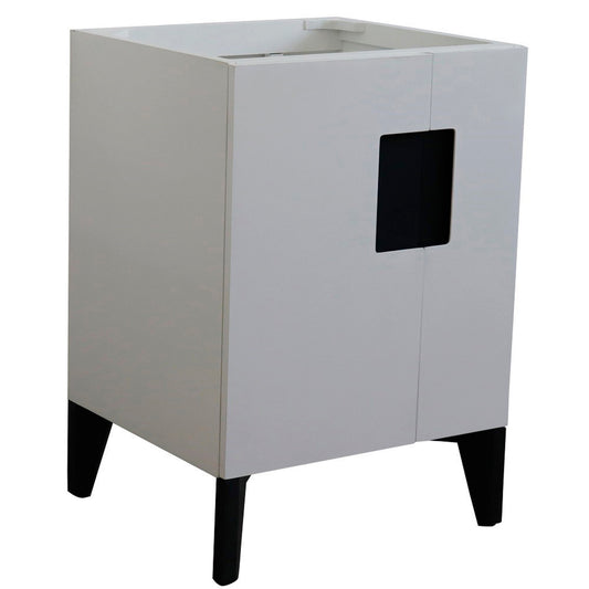 24" Single sink vanity in White finish cabinet only