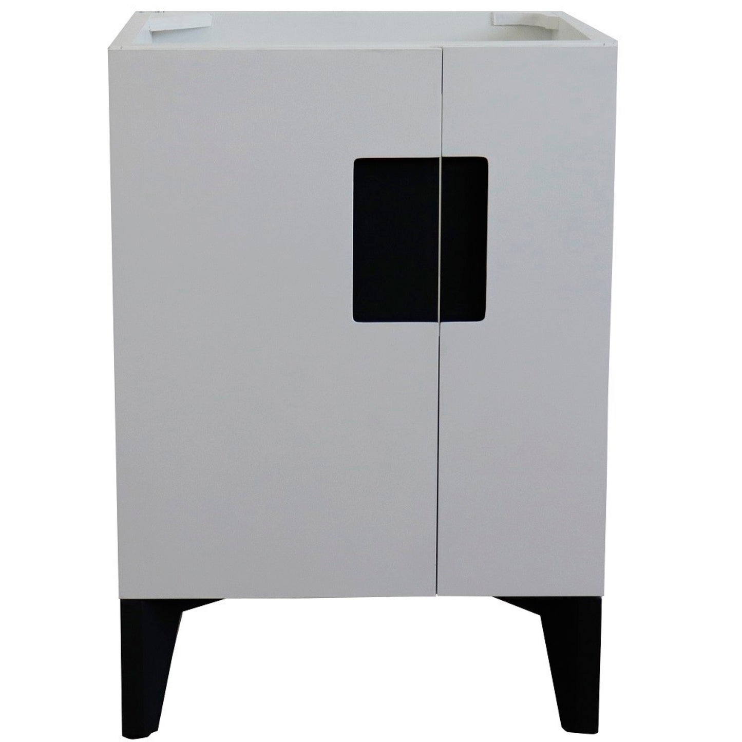 24" Single sink vanity in White finish cabinet only