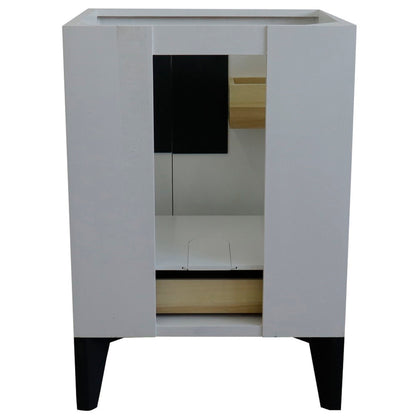 24" Single sink vanity in White finish cabinet only