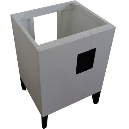 24" Single sink vanity in White finish cabinet only