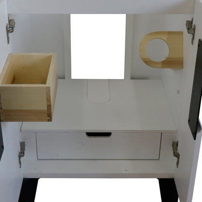 24" Single sink vanity in White finish cabinet only
