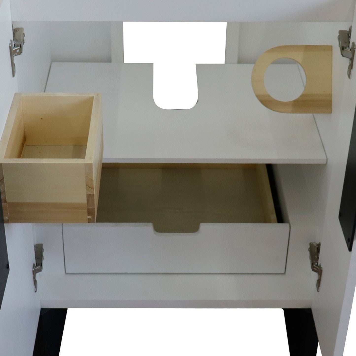 24" Single sink vanity in White finish cabinet only