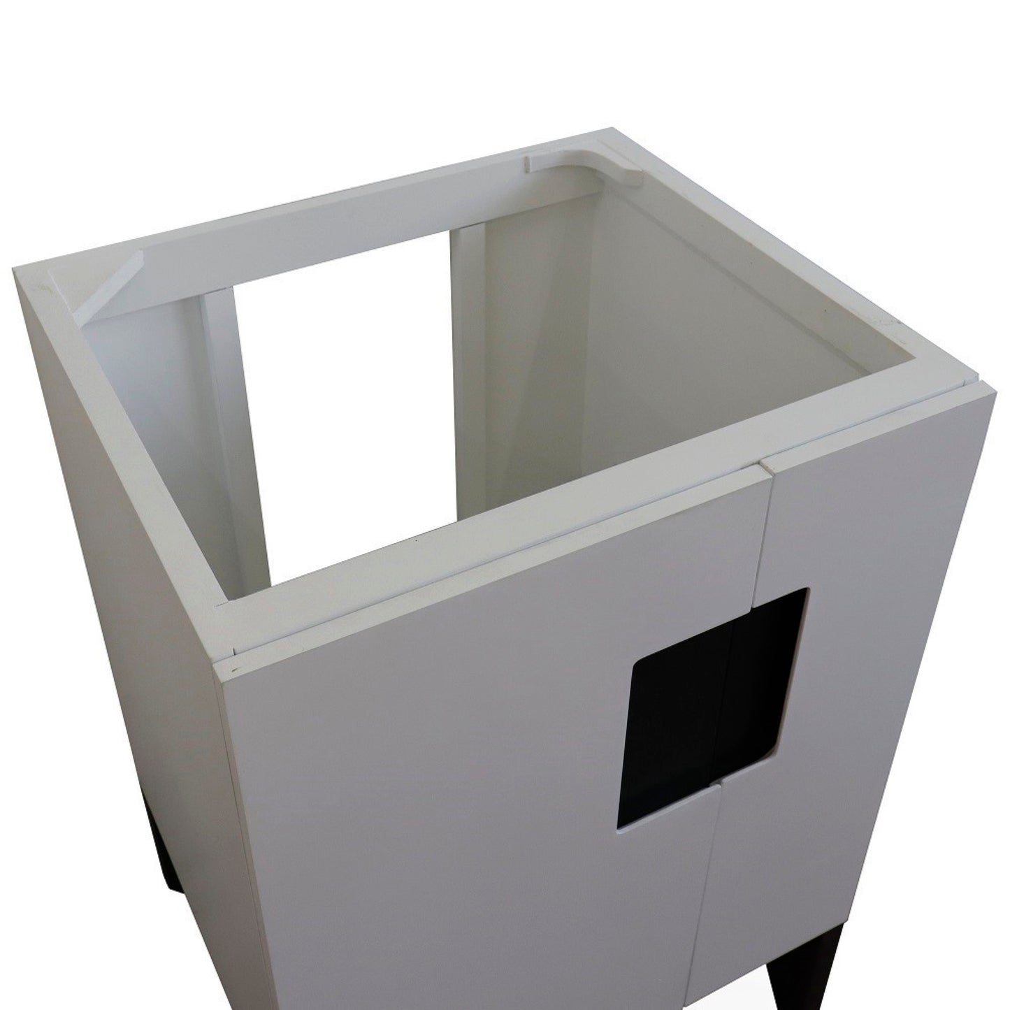 24" Single sink vanity in White finish cabinet only