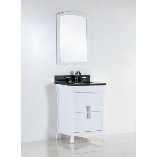 24" Single sink vanity with black galaxy top