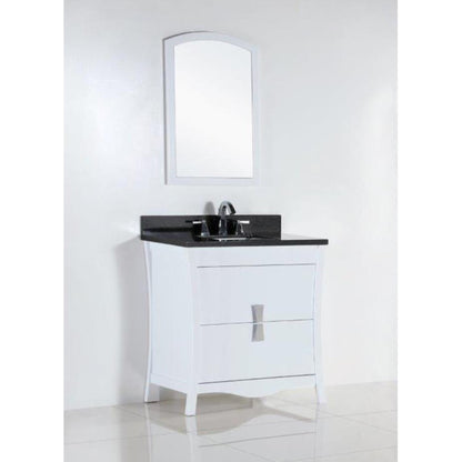 30" Single sink vanity with black galaxy top