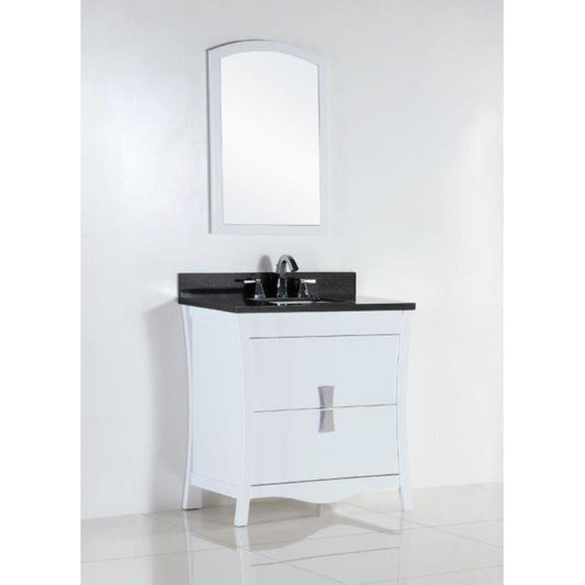 30" Single sink vanity with black galaxy top