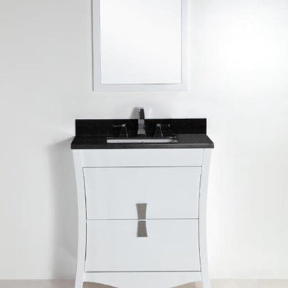 30" Single sink vanity with black galaxy top