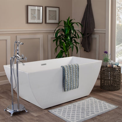 Montague 59" x 30" Freestanding Soaking Acrylic Bathtub