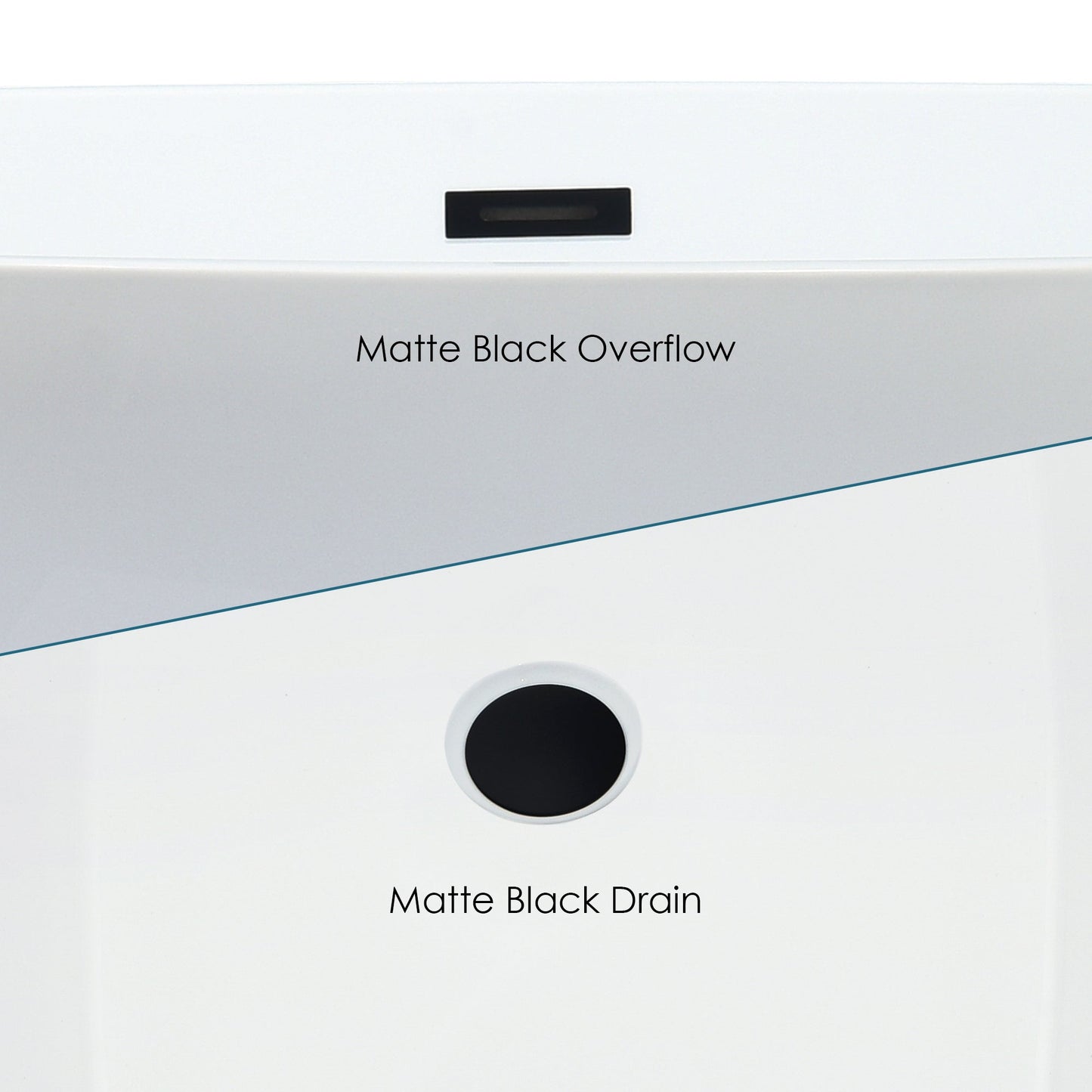 Elbow 67" x 32" Flatbottom Freestanding Acrylic Soaking Bathtub in Glossy White with Drain and Overflow
