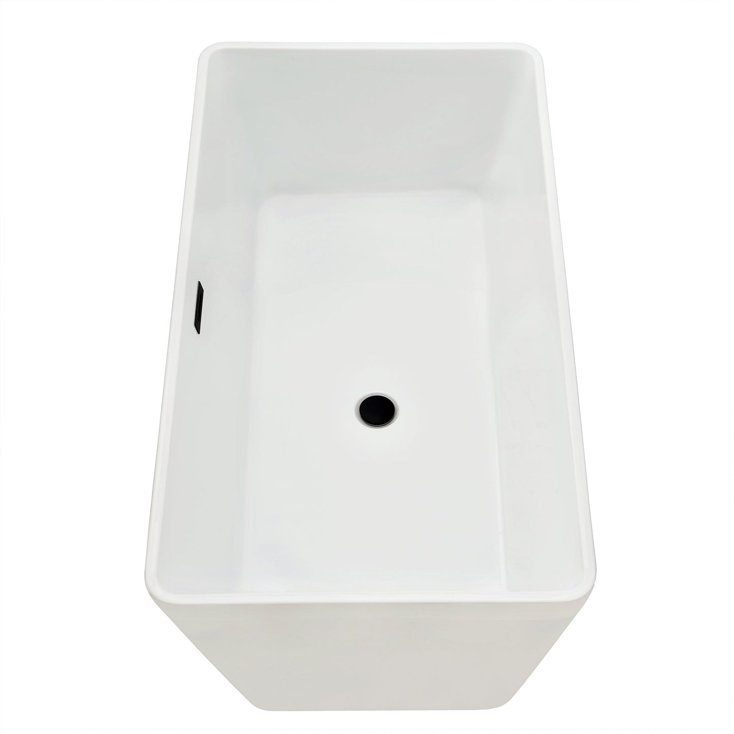 Regina 51" x 28" Flatbottom Freestanding Acrylic Soaking Bathtub in Glossy White with Drain and Overflow