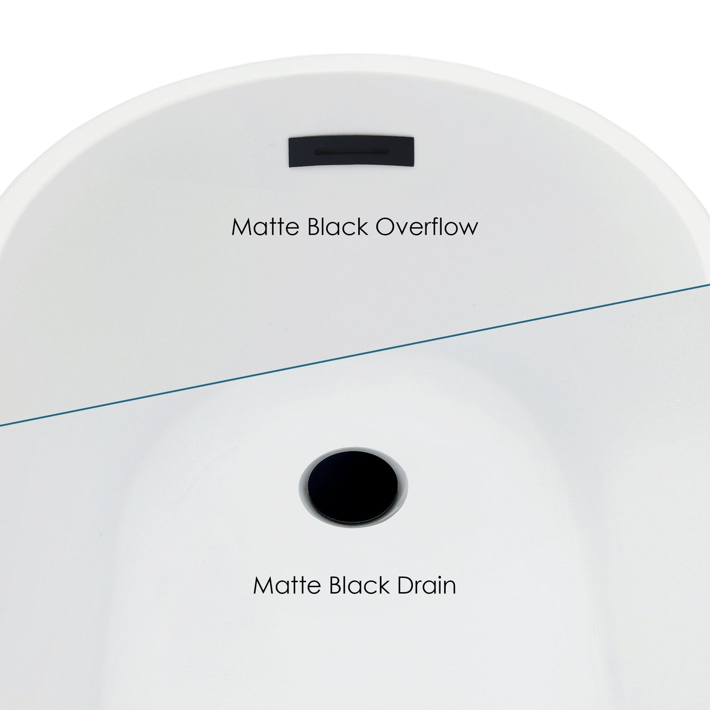 Ipure 67" x 29" Flatbottom Freestanding Acrylic Soaking Bathtub in Glossy White with Drain and Overflow