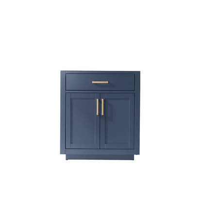 Ivy 30" Single Bathroom Vanity Cabinet Only in Royal Blue without Countertop and Mirror
