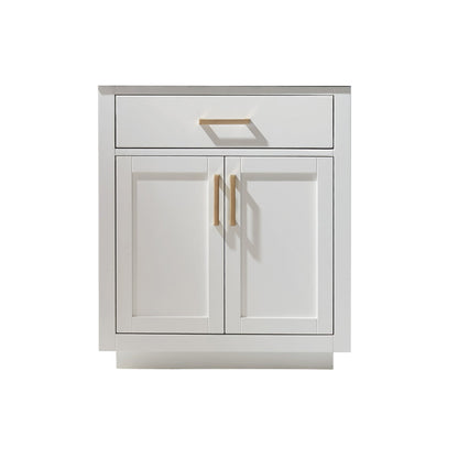Ivy 30" Single Bathroom Vanity Cabinet Only in White without Countertop and Mirror