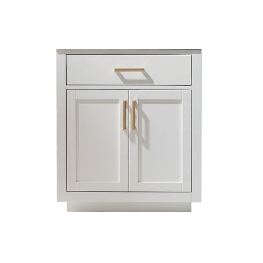 Ivy 30" Single Bathroom Vanity Cabinet Only in White without Countertop and Mirror