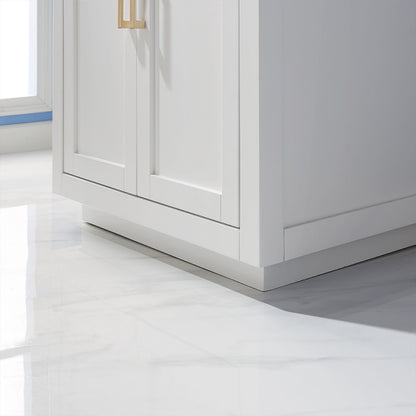 Ivy 30" Single Bathroom Vanity Cabinet Only in White without Countertop and Mirror