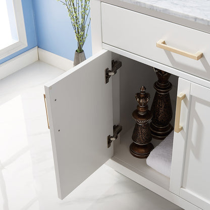 Ivy 30" Single Bathroom Vanity Cabinet Only in White without Countertop and Mirror