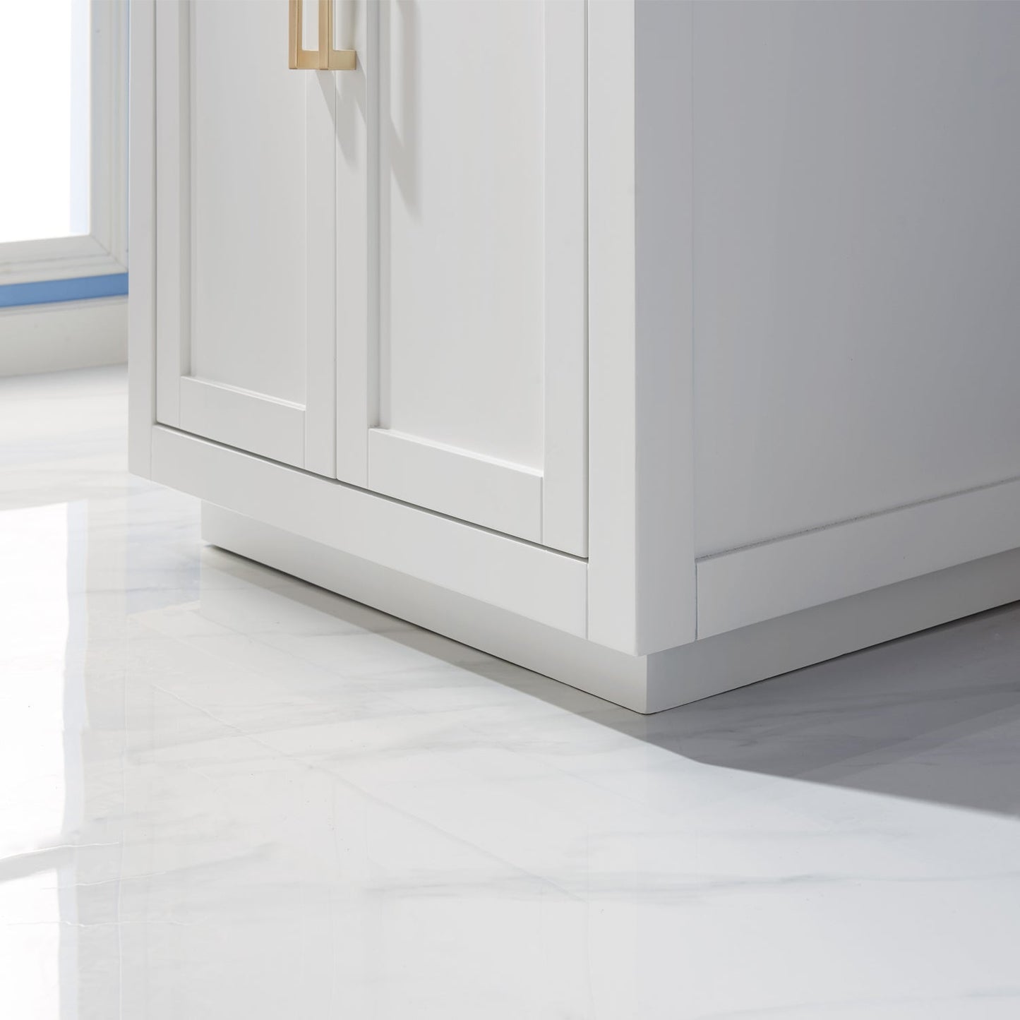 Ivy 30" Single Bathroom Vanity Set in White and Carrara White Marble Countertop without Mirror