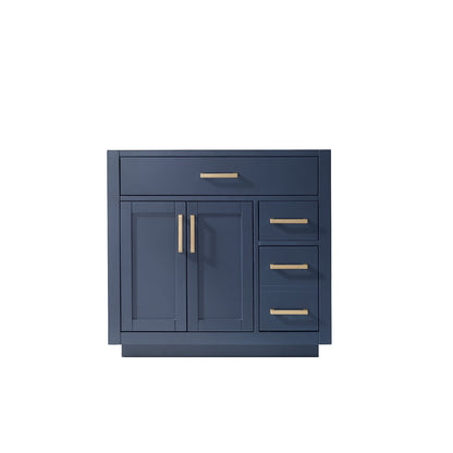 Ivy 36" Single Bathroom Vanity Cabinet Only in Royal Blue without Countertop and Mirror