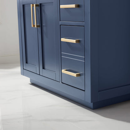 Ivy 36" Single Bathroom Vanity Cabinet Only in Royal Blue without Countertop and Mirror