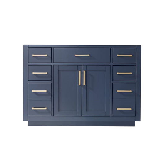Ivy 48" Single Bathroom Vanity Cabinet Only in Royal Blue without Countertop and Mirror