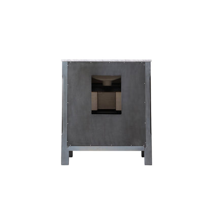 Maribella 30" Single Bathroom Vanity Set in Rust Black and Carrara White Marble Countertop without Mirror