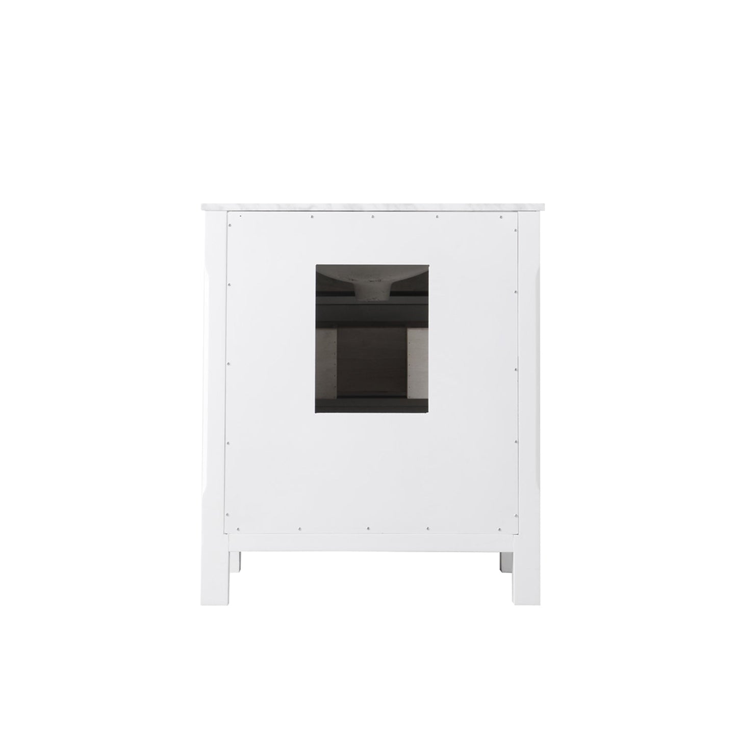 Maribella 30" Single Bathroom Vanity Set in White and Carrara White Marble Countertop without Mirror