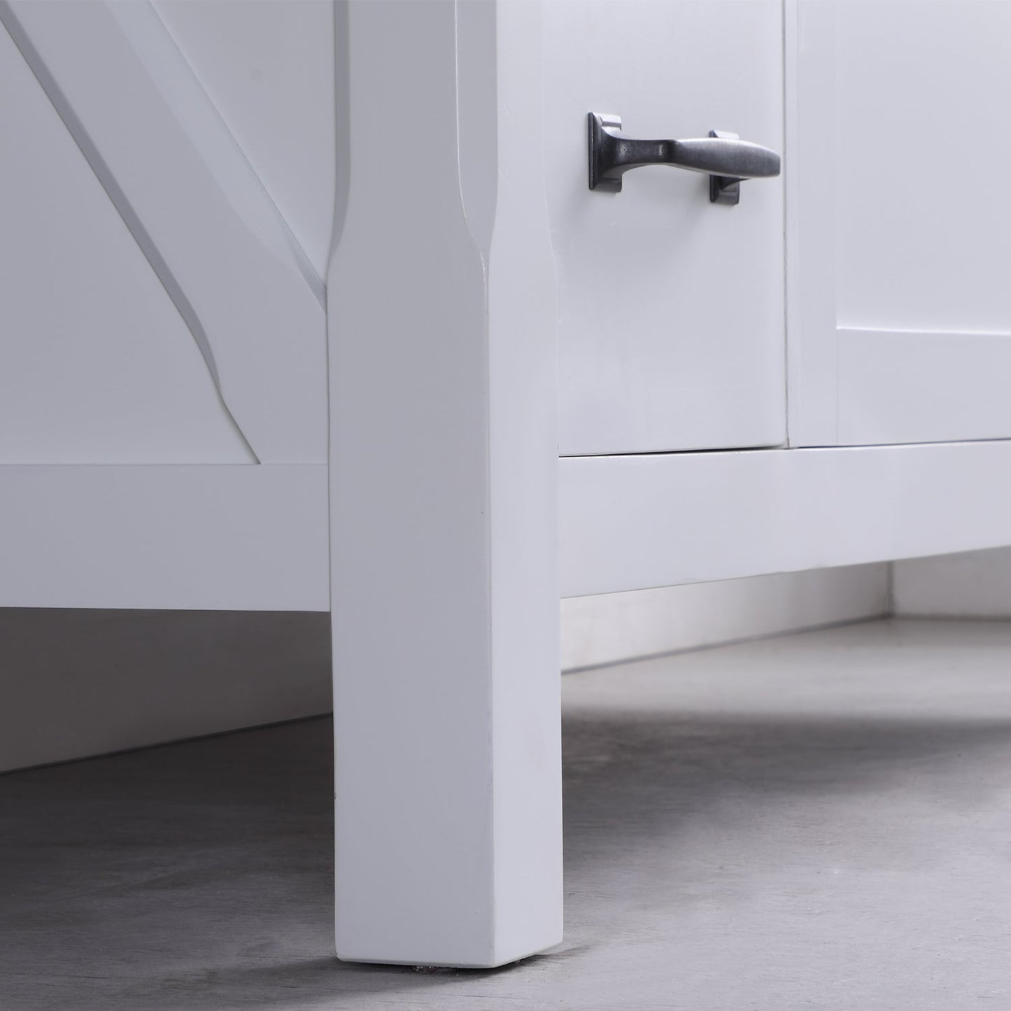 Maribella 48" Single Bathroom Vanity Set in White and Carrara White Marble Countertop without Mirror