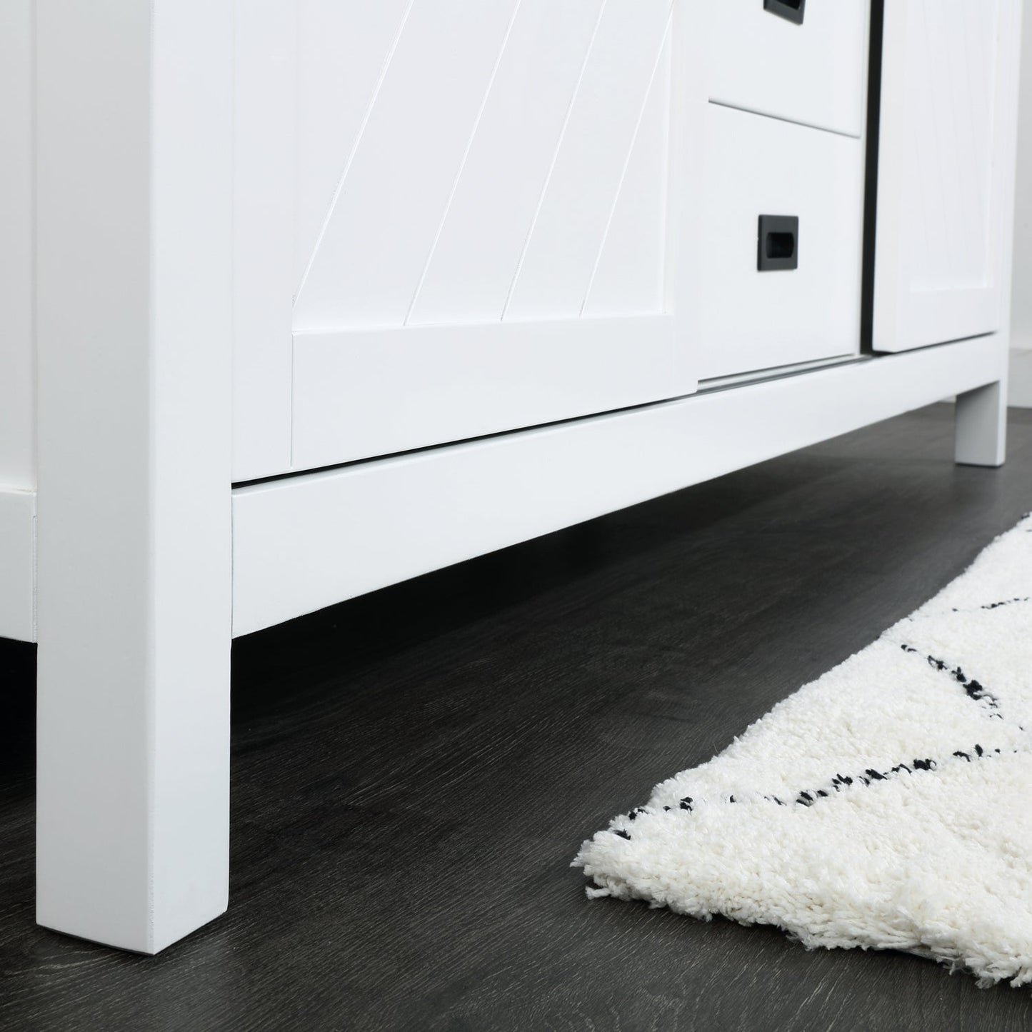 Kinsley 72" Double Bathroom Vanity Set in White and Carrara White Marble Countertop with Mirror