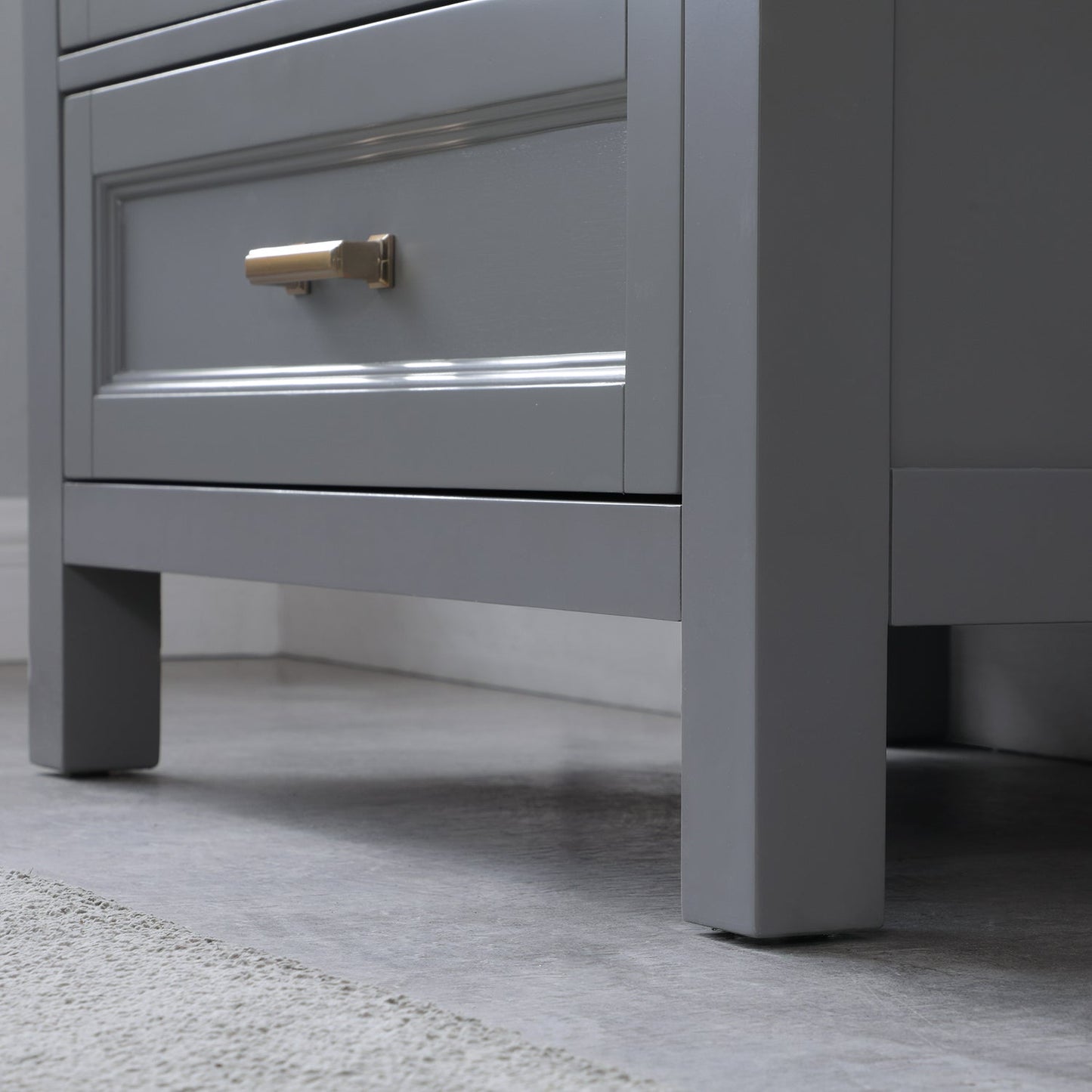 Isla 30" Single Bathroom Vanity Set in Gray and Carrara White Marble Countertop without Mirror