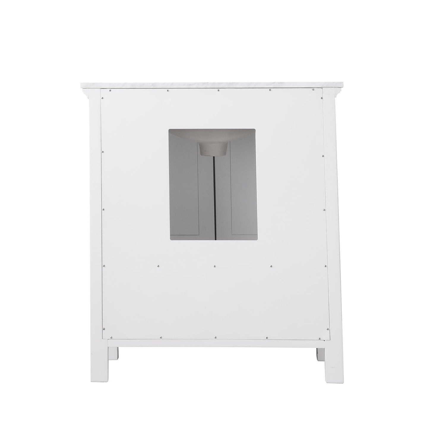 Isla 30" Single Bathroom Vanity Set in White and Carrara White Marble Countertop without Mirror