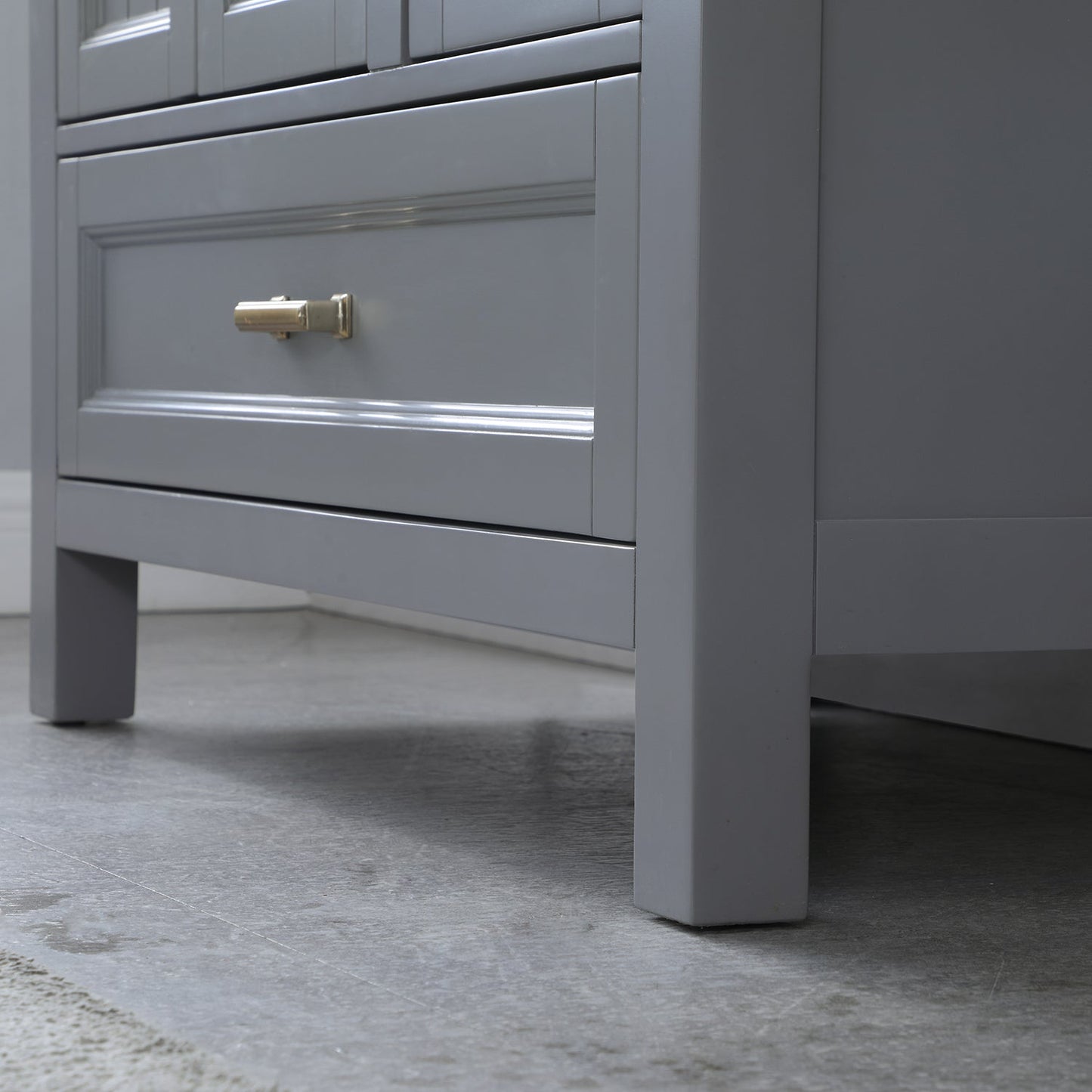 Isla 36" Single Bathroom Vanity Set in Gray and Carrara White Marble Countertop with Mirror
