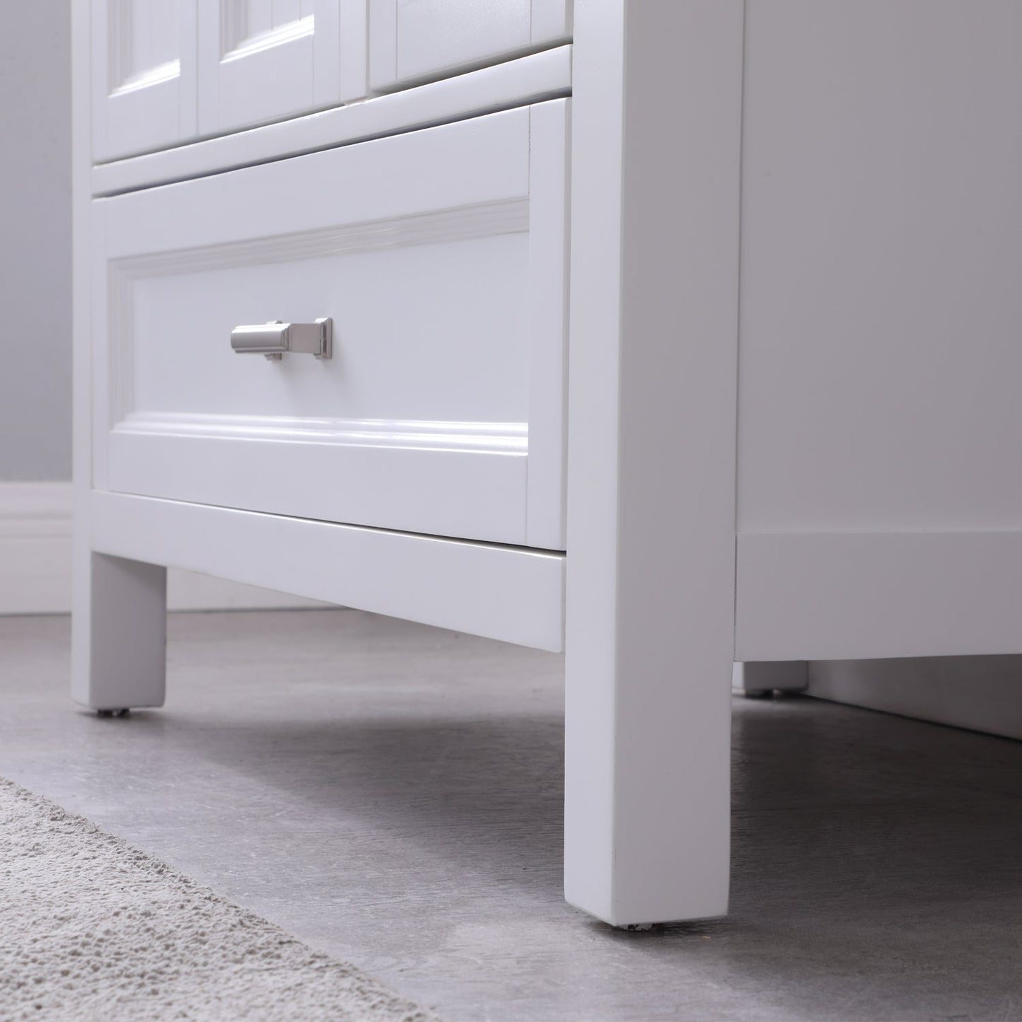 Isla 36" Single Bathroom Vanity Set in White and Carrara White Marble Countertop without Mirror