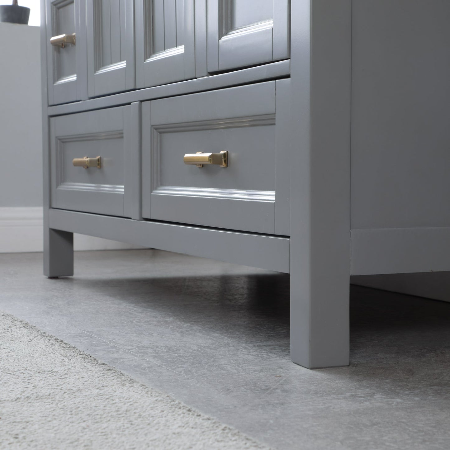 Isla 48" Single Bathroom Vanity Set in Gray and Carrara White Marble Countertop with Mirror