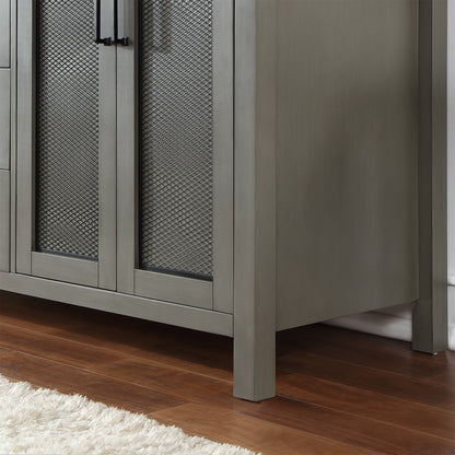 Hadiya 72" Double Bathroom Vanity Set in Gray Pine with Aosta White Engineered Stone Countertop without Mirror
