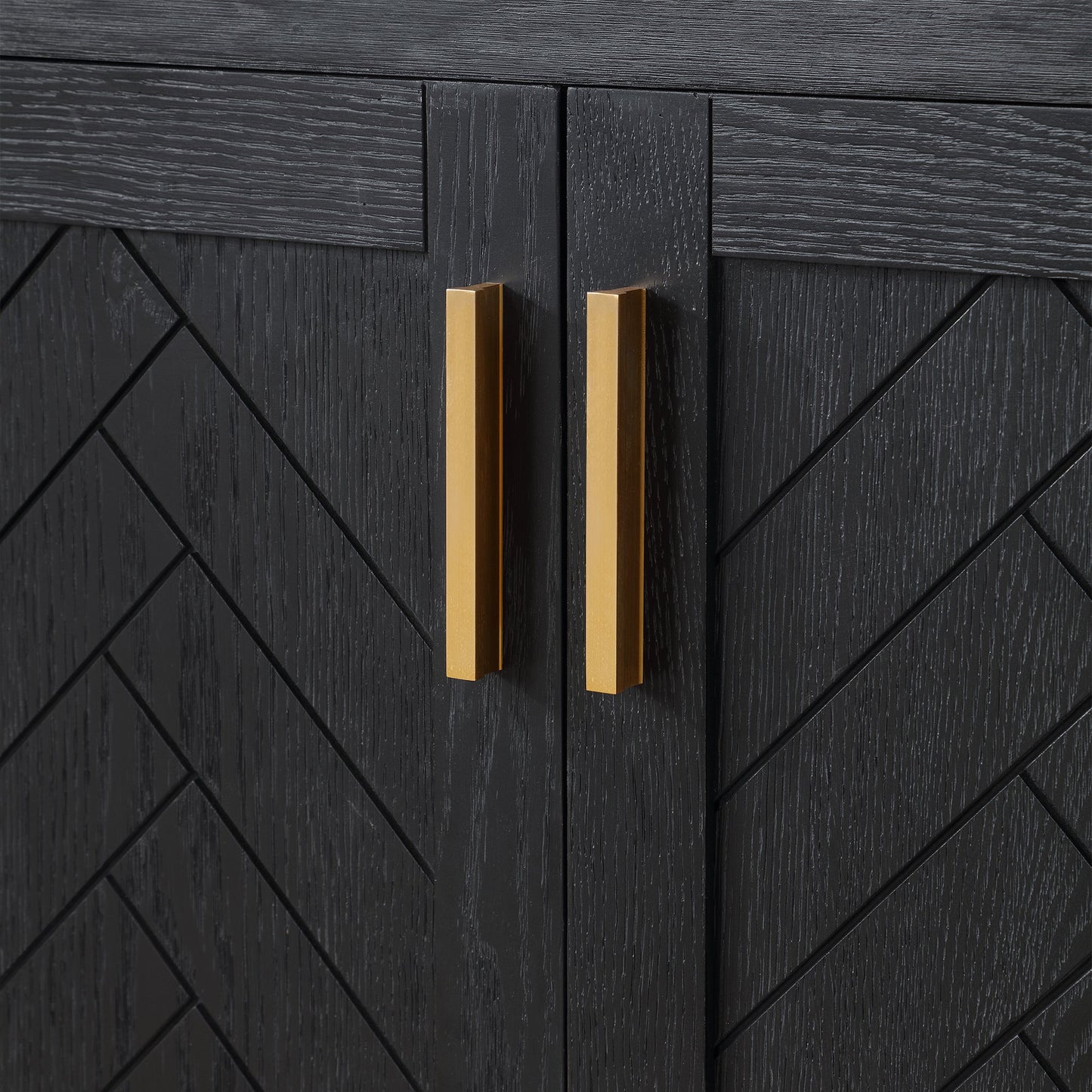 Gazsi 60" Single Bathroom Vanity Set in Black Oak with Grain White Engineered Stone Countertop with Mirror