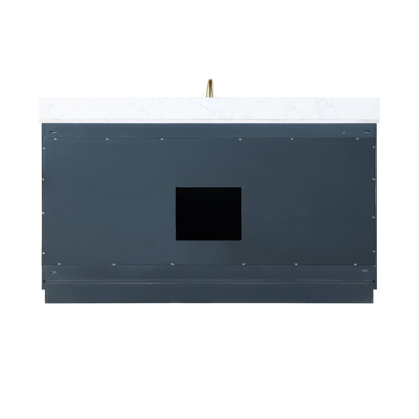 Gazsi 60" Single Bathroom Vanity Set in Classic Blue with Grain White Engineered Stone Countertop without Mirror