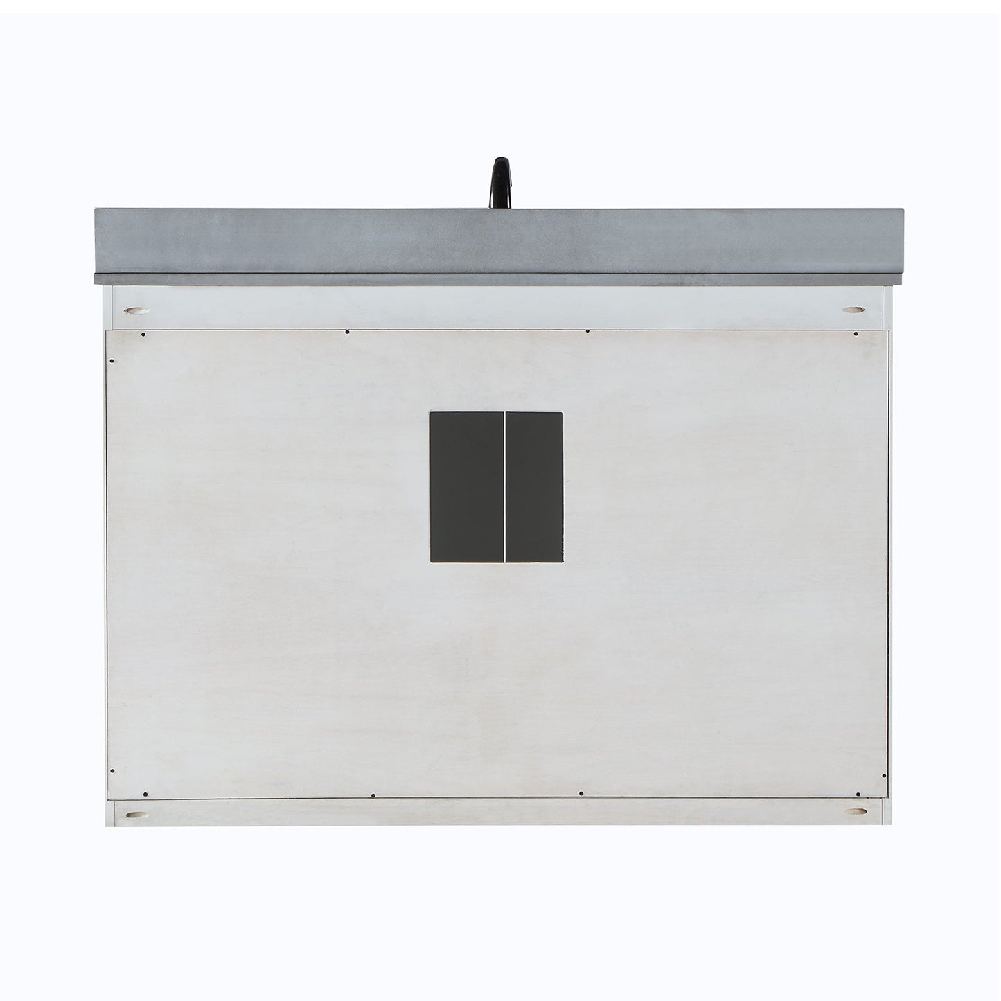 Monna 48" Single Bathroom Vanity Set in White with Concrete Grey Engineered Stone Countertop without Mirror