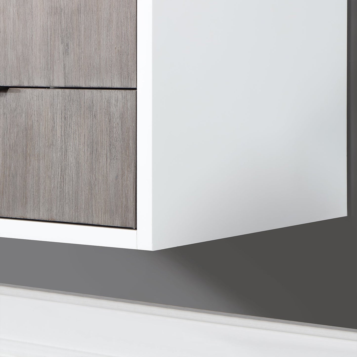 Dione 30" Single Bathroom Vanity in Classical Gray with Aosta White Engineered Stone Countertop with Mirror