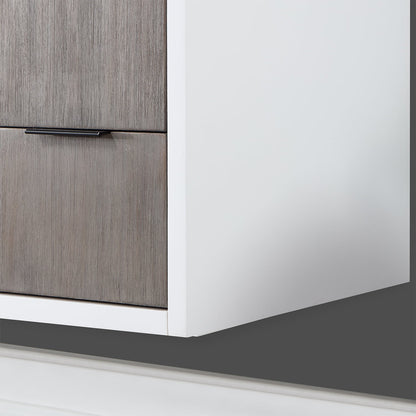 Dione 48" Single Bathroom Vanity in Classical Gray with Aosta White Engineered Stone Countertop without Mirror