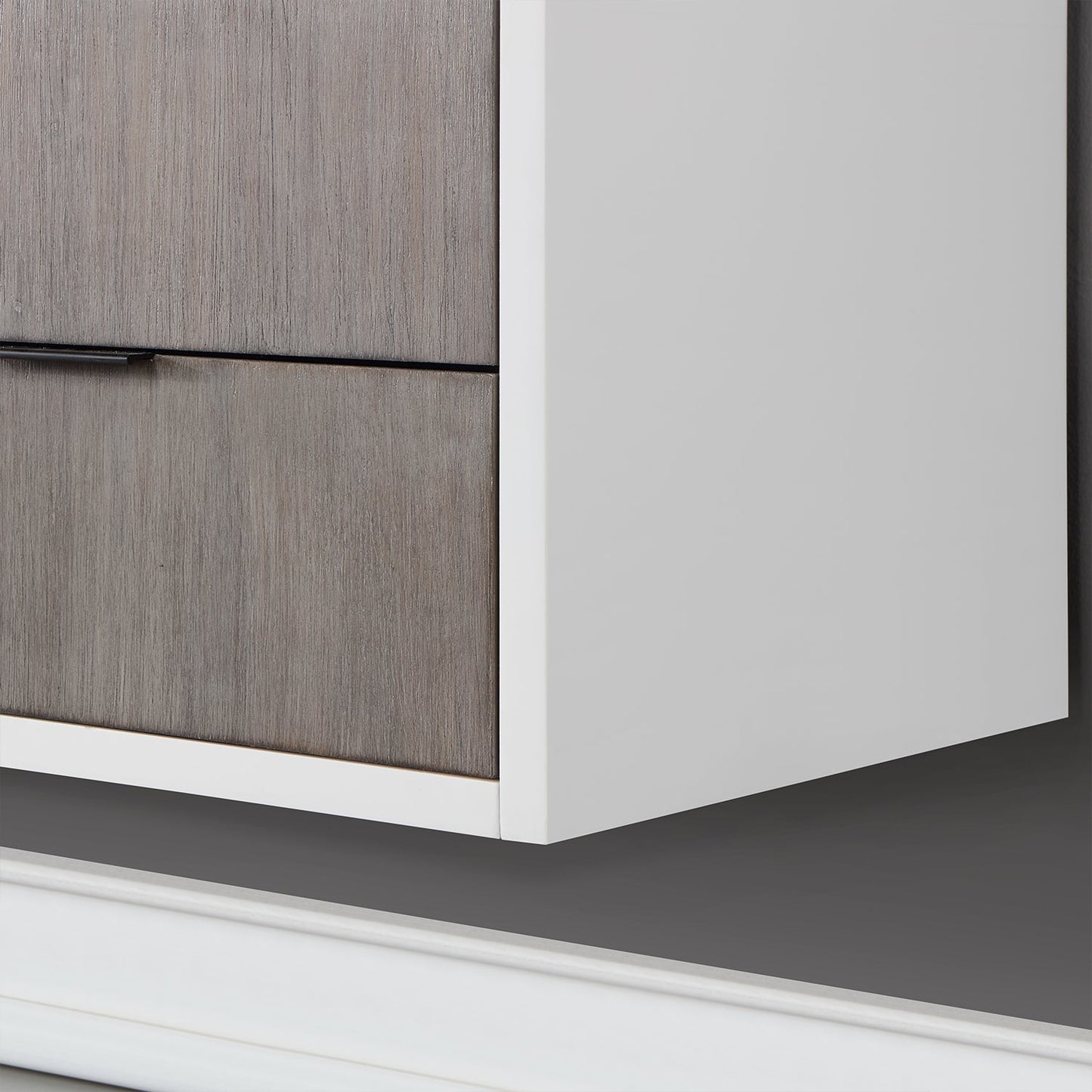 Dione 60" Double Bathroom Vanity in Classical Gray with Aosta White Engineered Stone Countertop without Mirror