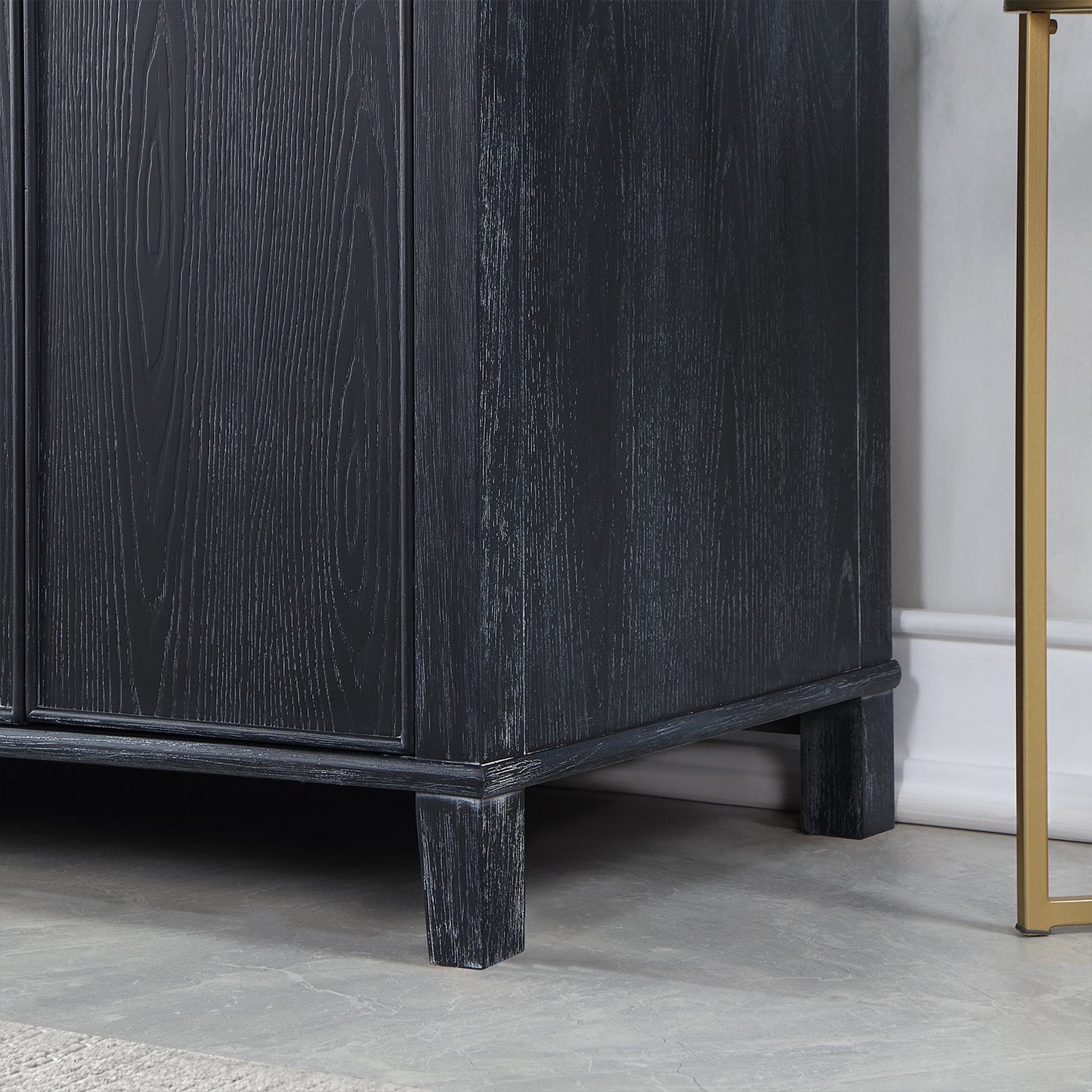 Weiser 72" Double Bathroom Vanity in Black Oak with Aosta White Engineered Stone Countertop without Mirror
